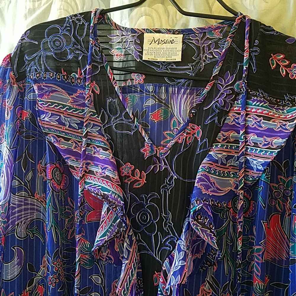 Vintage Mosaic georgette two piece dress - Picture 10 of 11